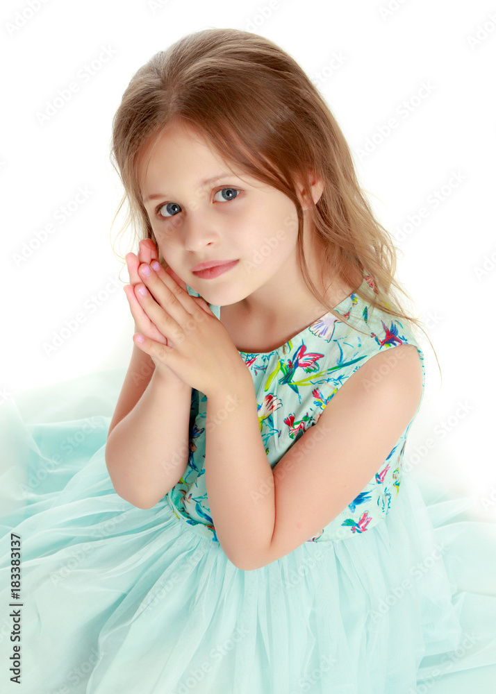 Fashionable little girl in a dress Fashionable little girl in a dress