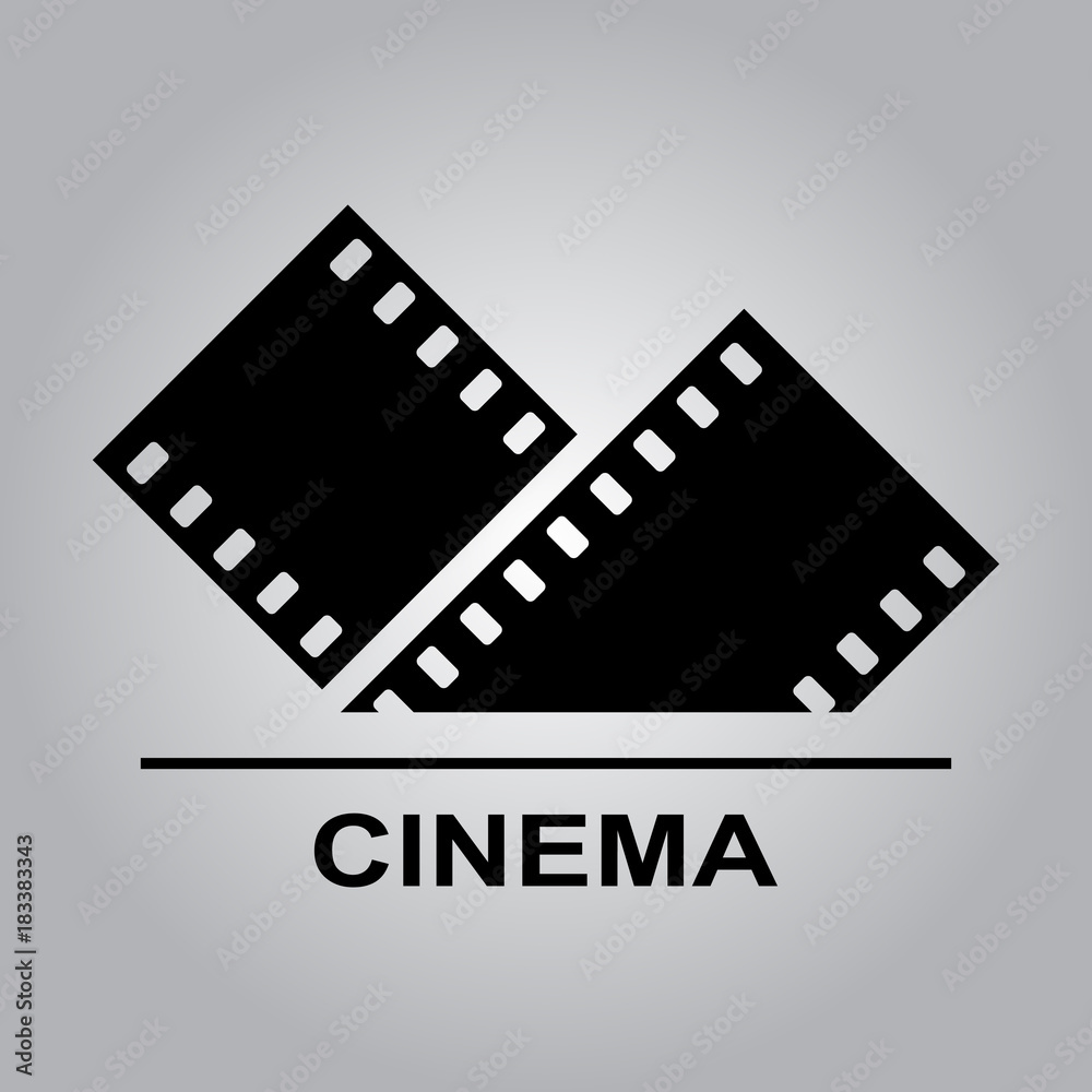 Illustration of an isolated cinema camera icon