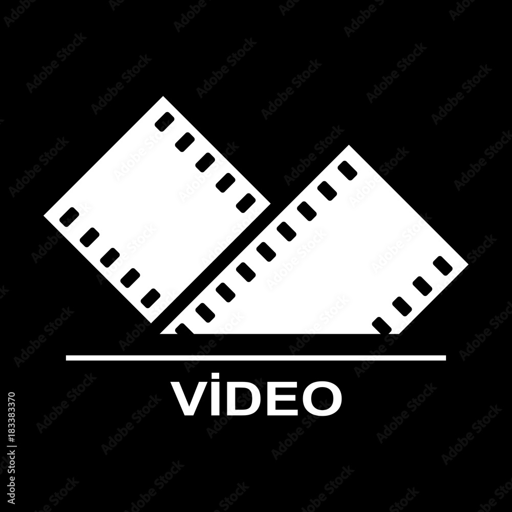 Illustration of an isolated cinema camera icon Illustration of an isolated cinema camera icon