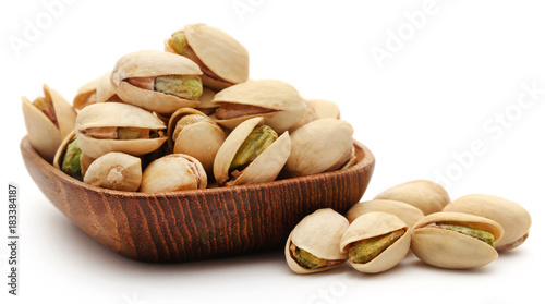 Closeup of some roasted pistachio