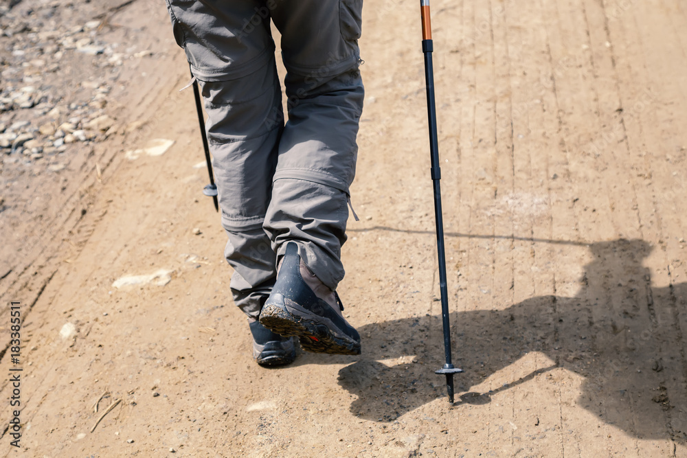 Traveling in mountains with hiking equipment 2 Traveling in mountains with hiking equipment 2