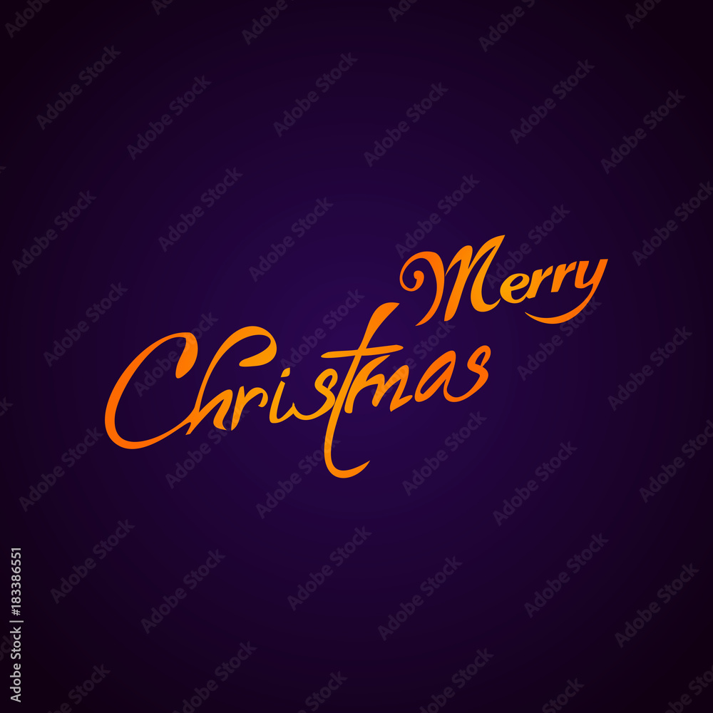 Merry Christmas vector text Calligraphic Lettering design card template. Creative typography for Holiday Greeting Gift Poster. Calligraphy Font style Banner.