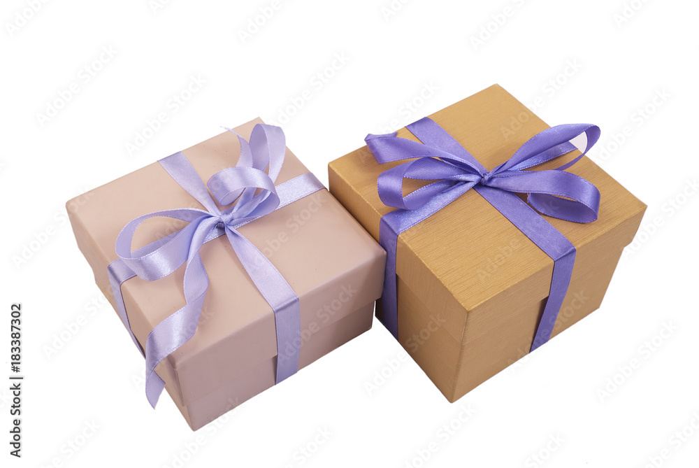 Two boxes with bows Two boxes with bows