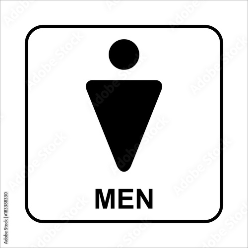 Toilet sign. WC men