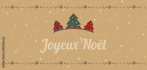 JOYEUX NOËL sur papier kraft
