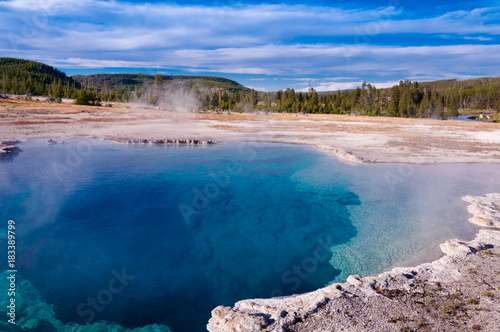 Sapphire pool in the Yellowstone national park