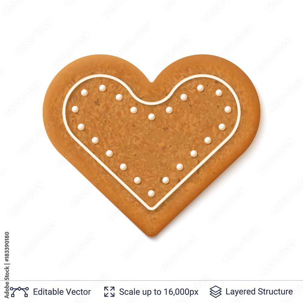 Gingerbread cookie isolated on white. Gingerbread cookie isolated on white.