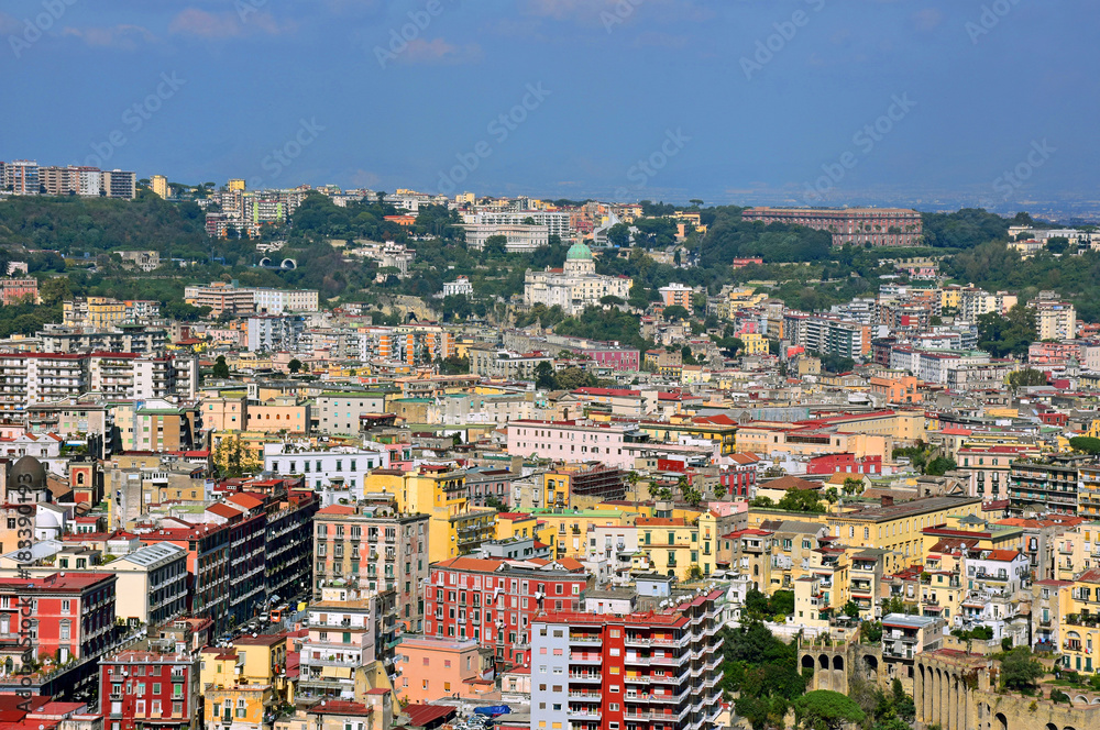 Napoli, panorama zona tangenziale e  zona Capodimonte. 