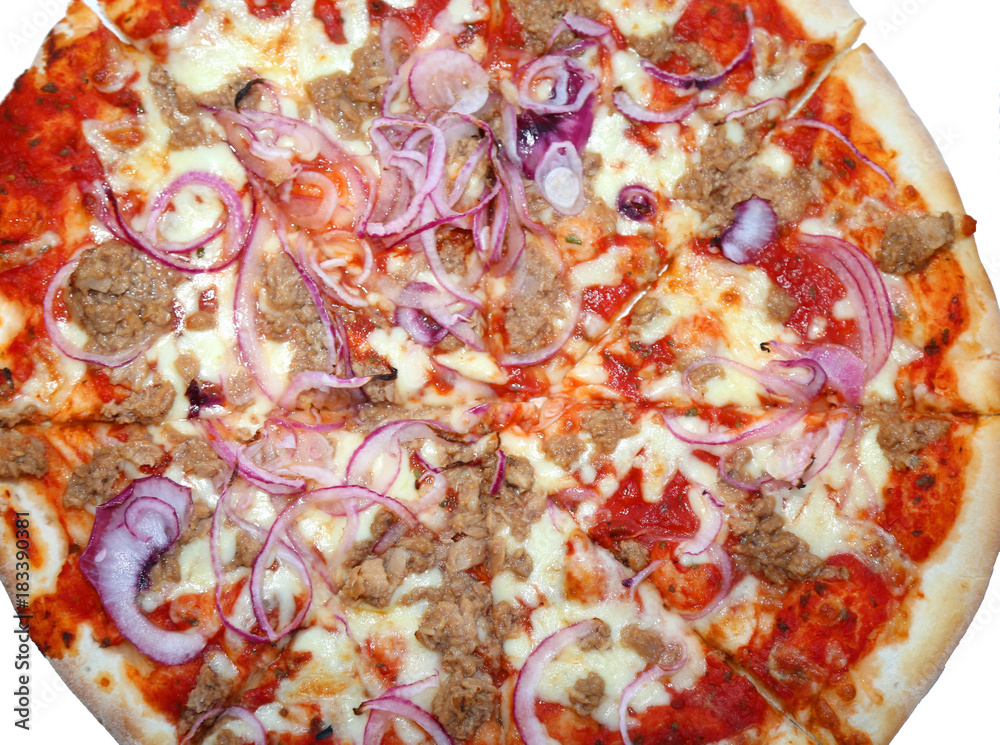 tasty pizza with tuna and onion tasty pizza with tuna and onion