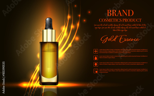 Realistic 3d cosmetic design template. 