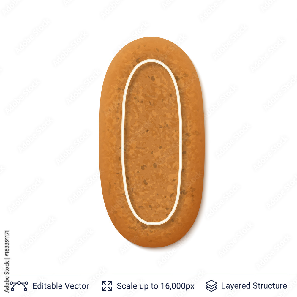 Gingerbread letter isolated on white. Gingerbread letter isolated on white.