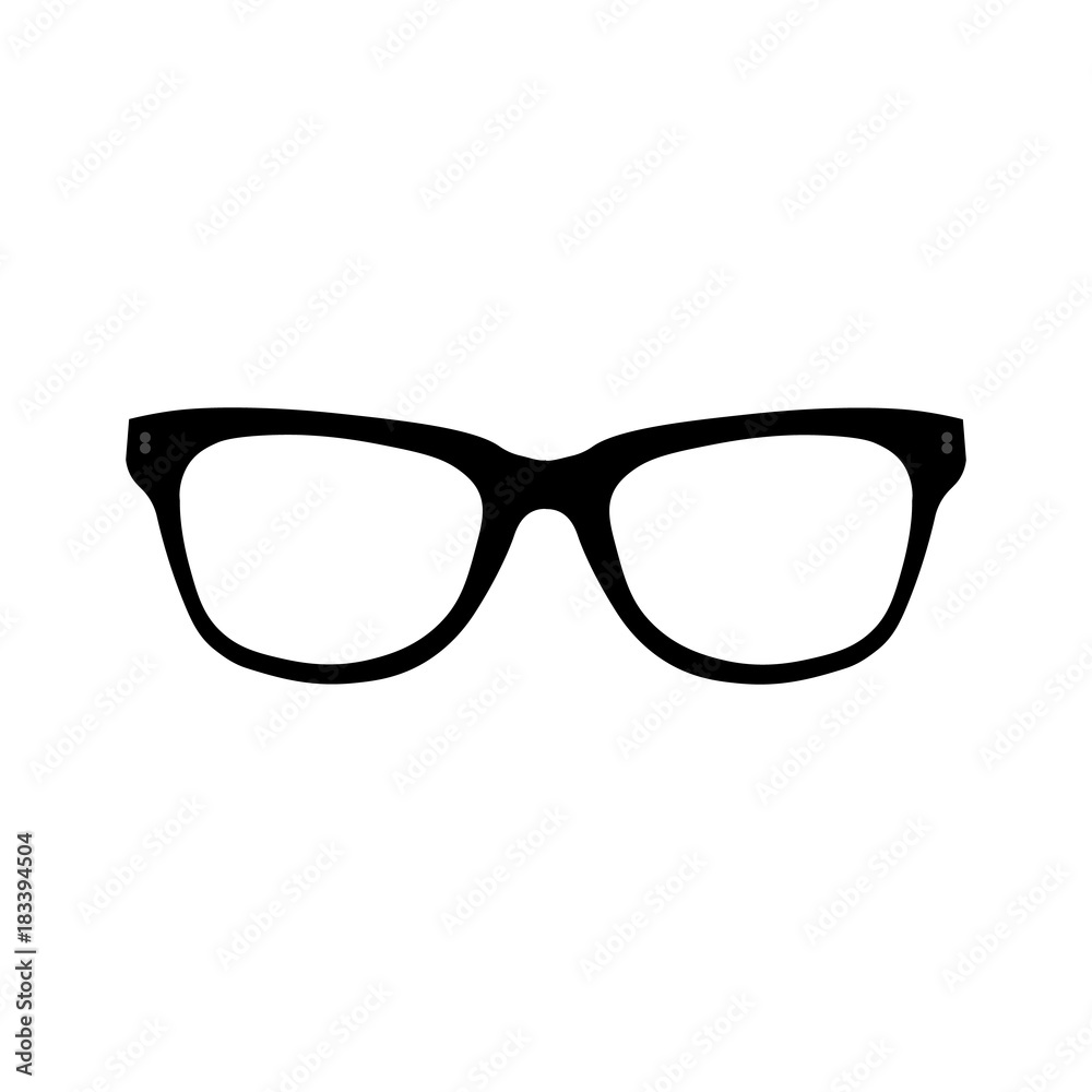 Glasses vector icon. Simple isolated symbol black pictogram on white background. EPS10