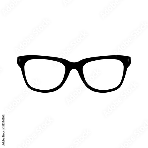 Glasses vector icon. Simple isolated symbol black pictogram on white background. EPS10