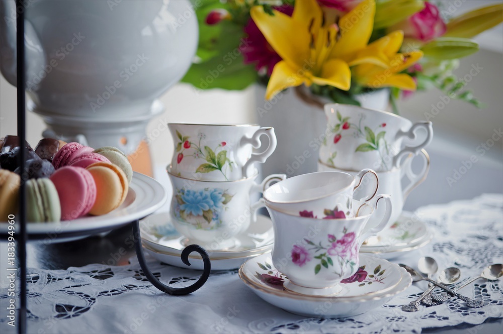 traditional English tea, high tea Stock Photo | Adobe Stock