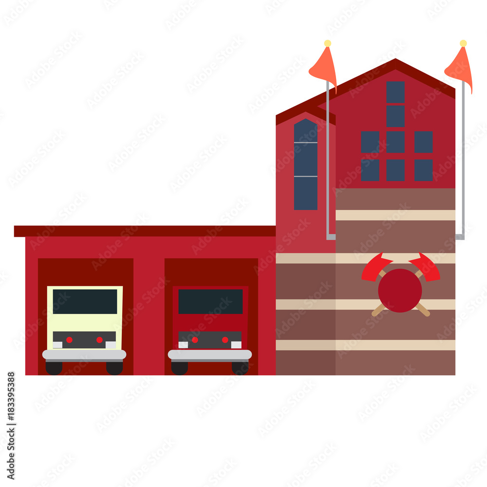 Isolated fire station Isolated fire station