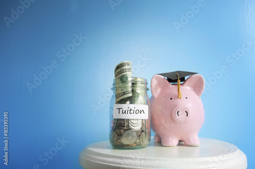 College tuition payment concept