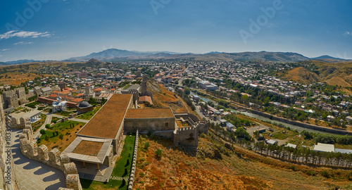 AKHALTSIKHE, GEORGIA - 08 AUGUST 2017: Panorama of Famous Rabati Castle Complex photo