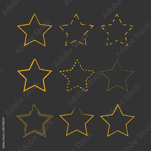Set of stars - Vector icon star set Icon Vector / star icon / star- Vector icon set photo