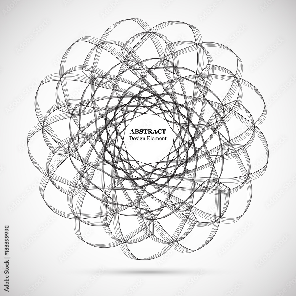 Abstract symmetrical background consisting from lines. Vector pattern for prints and posters. Design element.