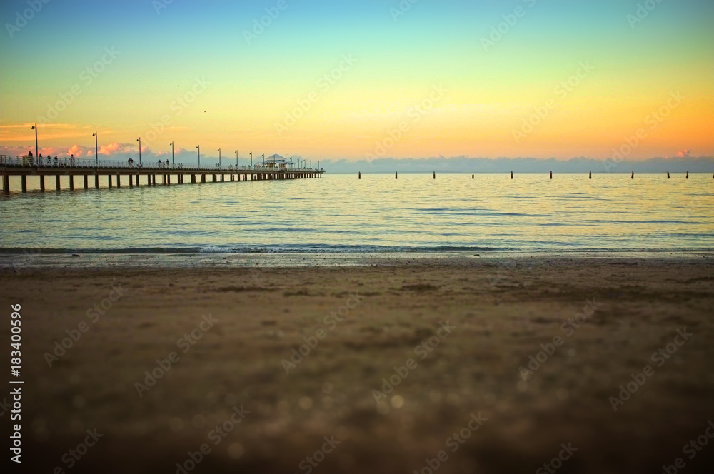 Beautiful sunset at the beach