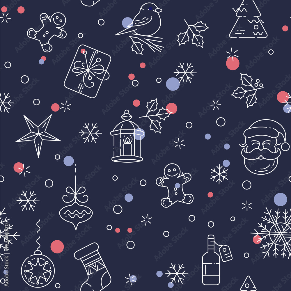 Merry Christmas seamless pattern. Merry Christmas seamless pattern.