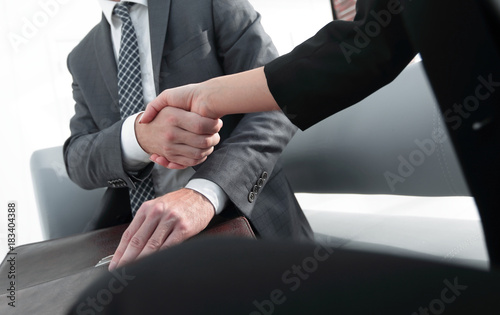 Businessman shaking hands to seal a deal with his partner © ASDF