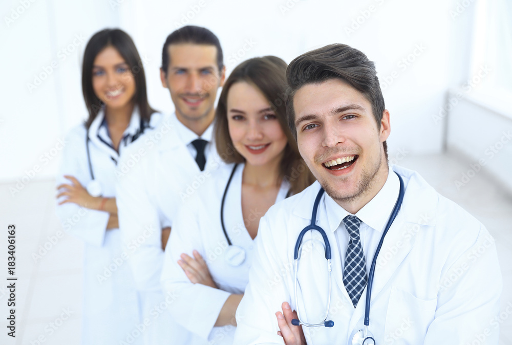 Portrait of confident happy group of doctors Portrait of confident happy group of doctors