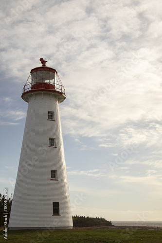 Point Prim Lighthouse, PEI on coastline