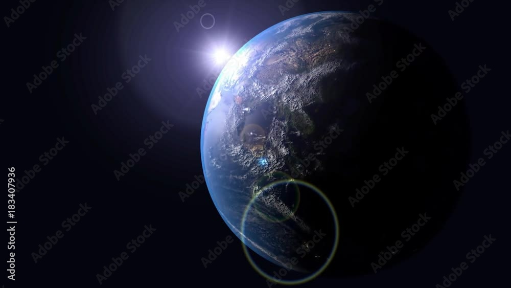 Realistic model of the world animation, 3d rendering Realistic model of the world animation, 3d rendering