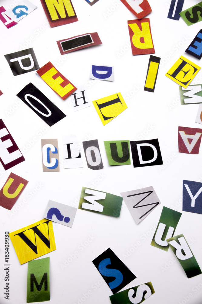 A word writing text showing concept of CLOUD COMPUTING made of different magazine newspaper letter for Business case on the white background with copy space A word writing text showing concept of CLOUD COMPUTING made of different magazine newspaper letter for Business case on the white background with copy space