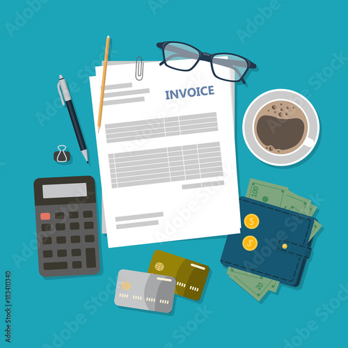 Invoice desk top.