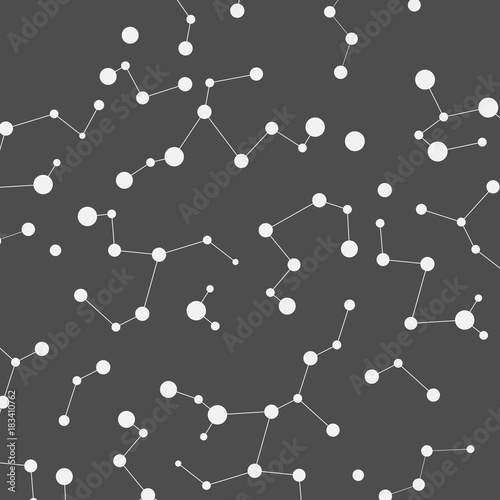Abtract background with connected line and dots