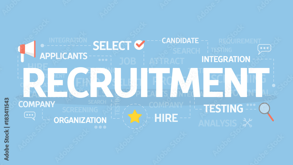 Recruitment concept illustration. Recruitment concept illustration.