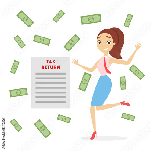 Tax return illustration.