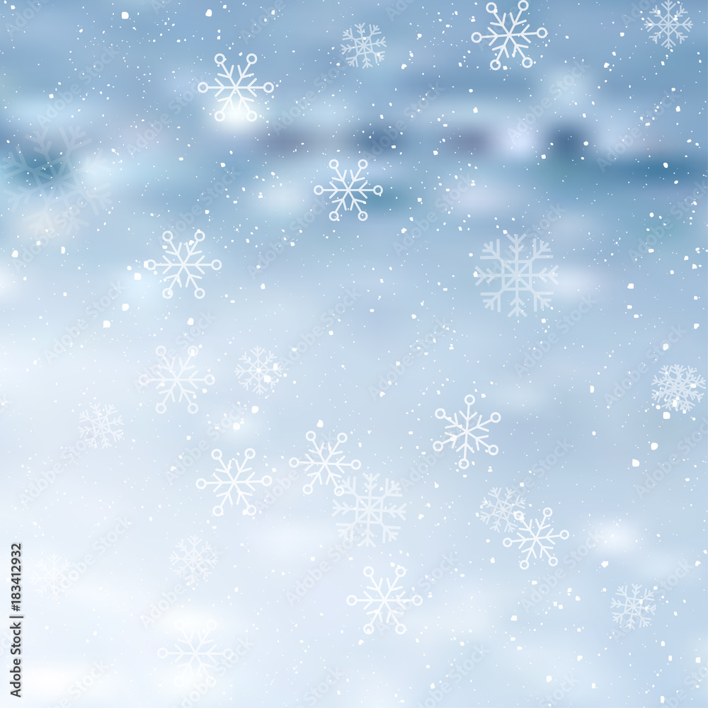 Merry Christmas vector design. Winter background