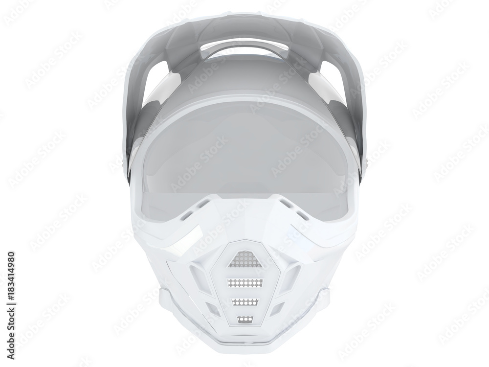rider helmet for race with black or white accesories on a white background 3d rendering rider helmet for race with black or white accesories on a white background 3d rendering