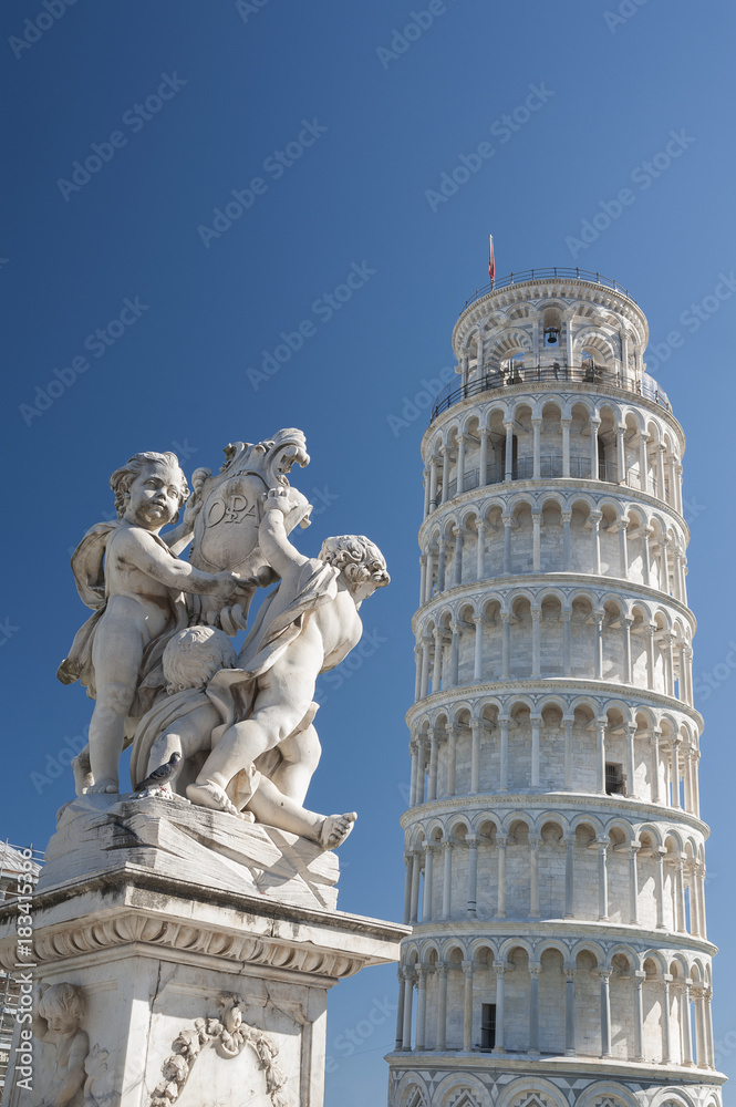 Leaning Tower of Pisa in Tuscany, Italy
