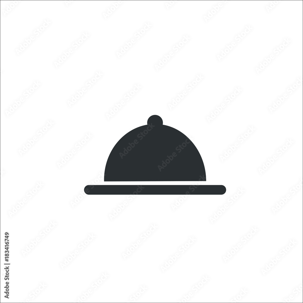 Fototapeta premium Restaurant dish icon. Vector Illustration