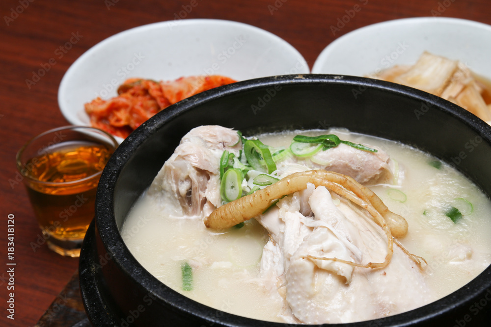 Korean Ginseng Chicken Soup, Samgyetang