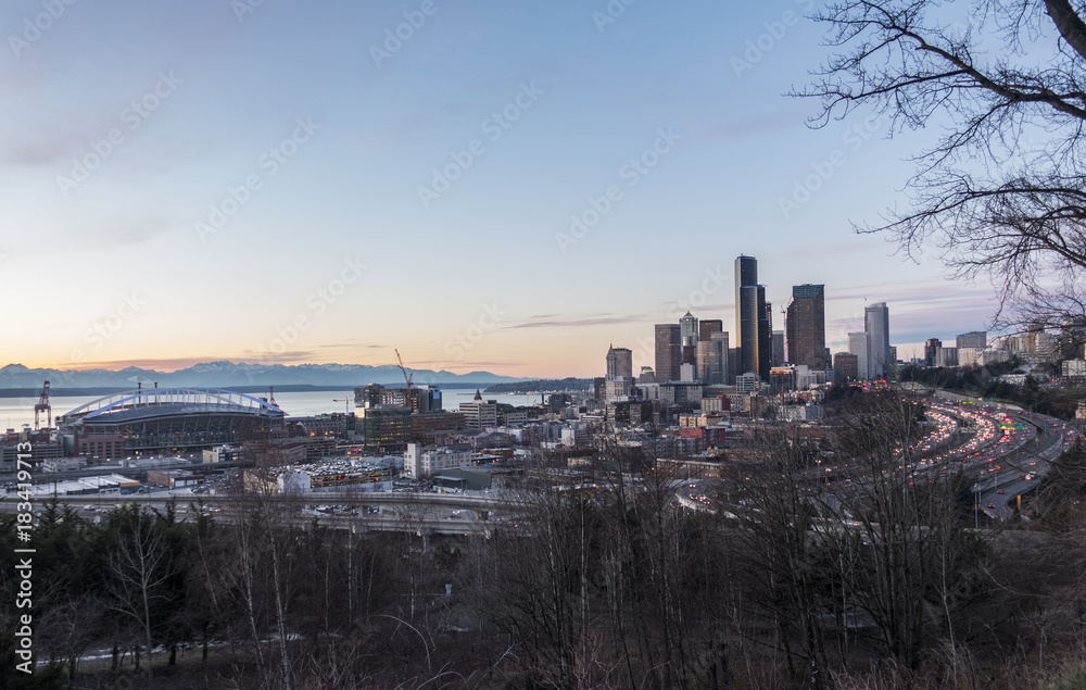 SODO South Seattle WA Downtown Panoramic Cityscape