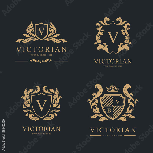 Luxury Logo set. Vector Logo template. photo