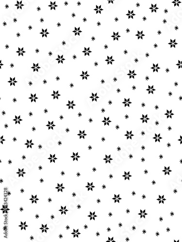 vector winter random seamless pattern from snowflakes