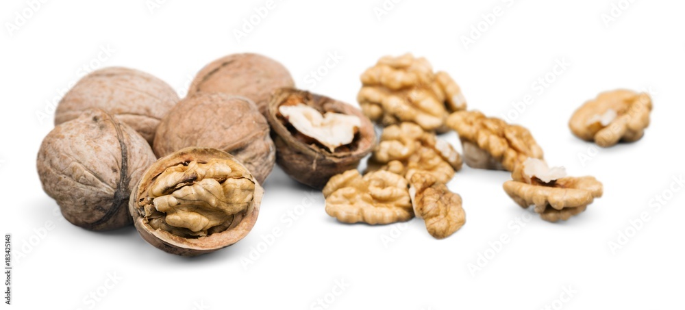 Pecan Nuts Isolated on White Background Pecan Nuts Isolated on White Background