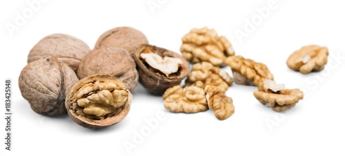 Pecan Nuts Isolated on White Background