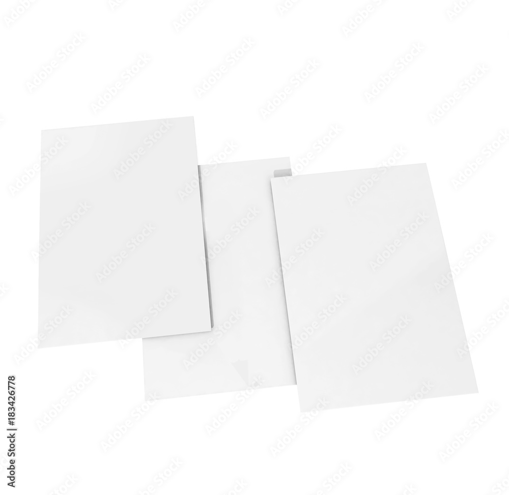 Blank portrait A4. brochure magazine isolated on white background .3d rendering Blank portrait A4. brochure magazine isolated on white background .3d rendering