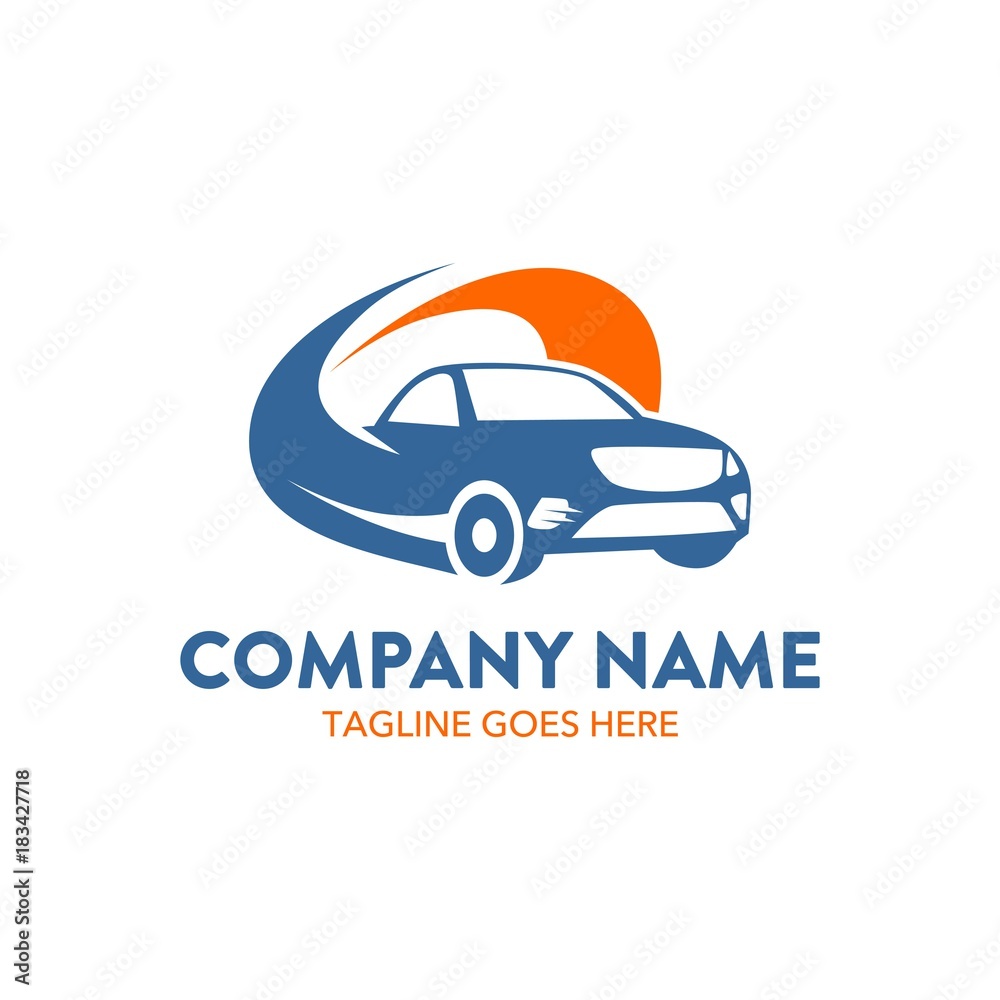 car rental logo template. unique. vector. editable Stock Vector Adobe