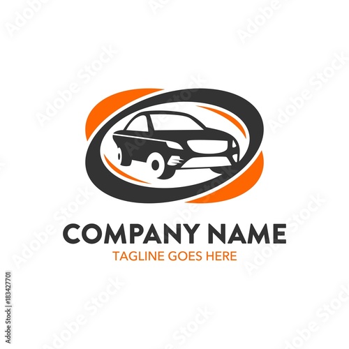 car rental logo template. unique. vector. editable
