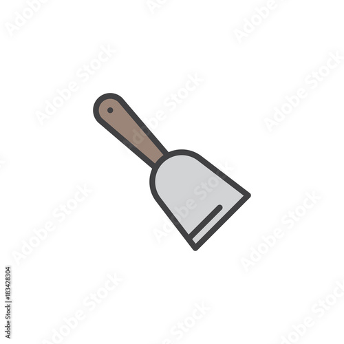 Scraper filled outline icon