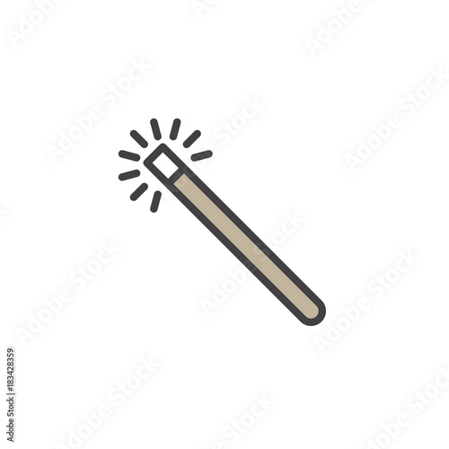 Magic wand filled outline icon