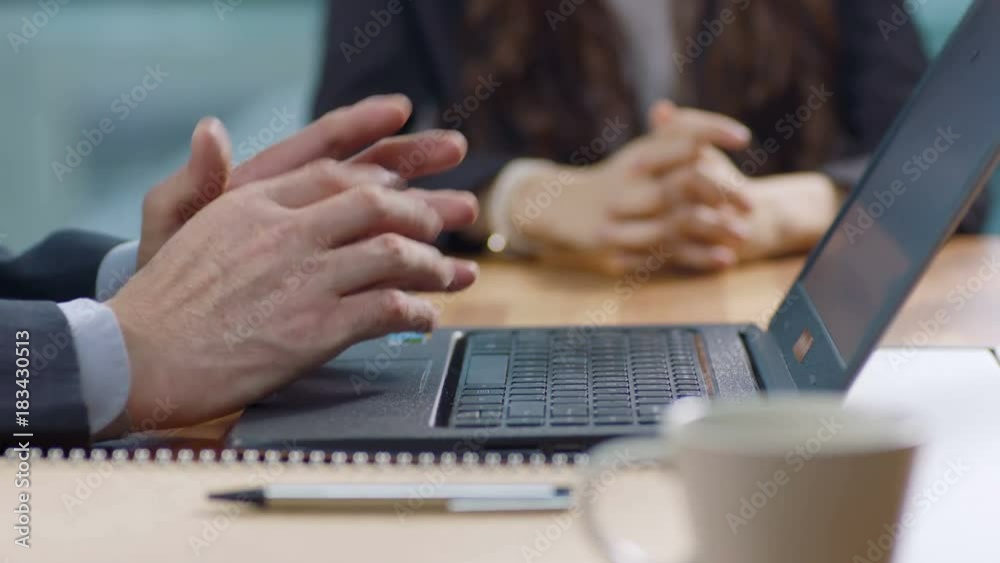close-up shot of hands of a businessman talking in meeting close-up shot of hands of a businessman talking in meeting